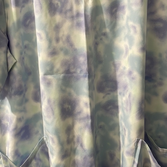 Blue and Purple Tie Dye Scrub Top - Picture 2 of 2